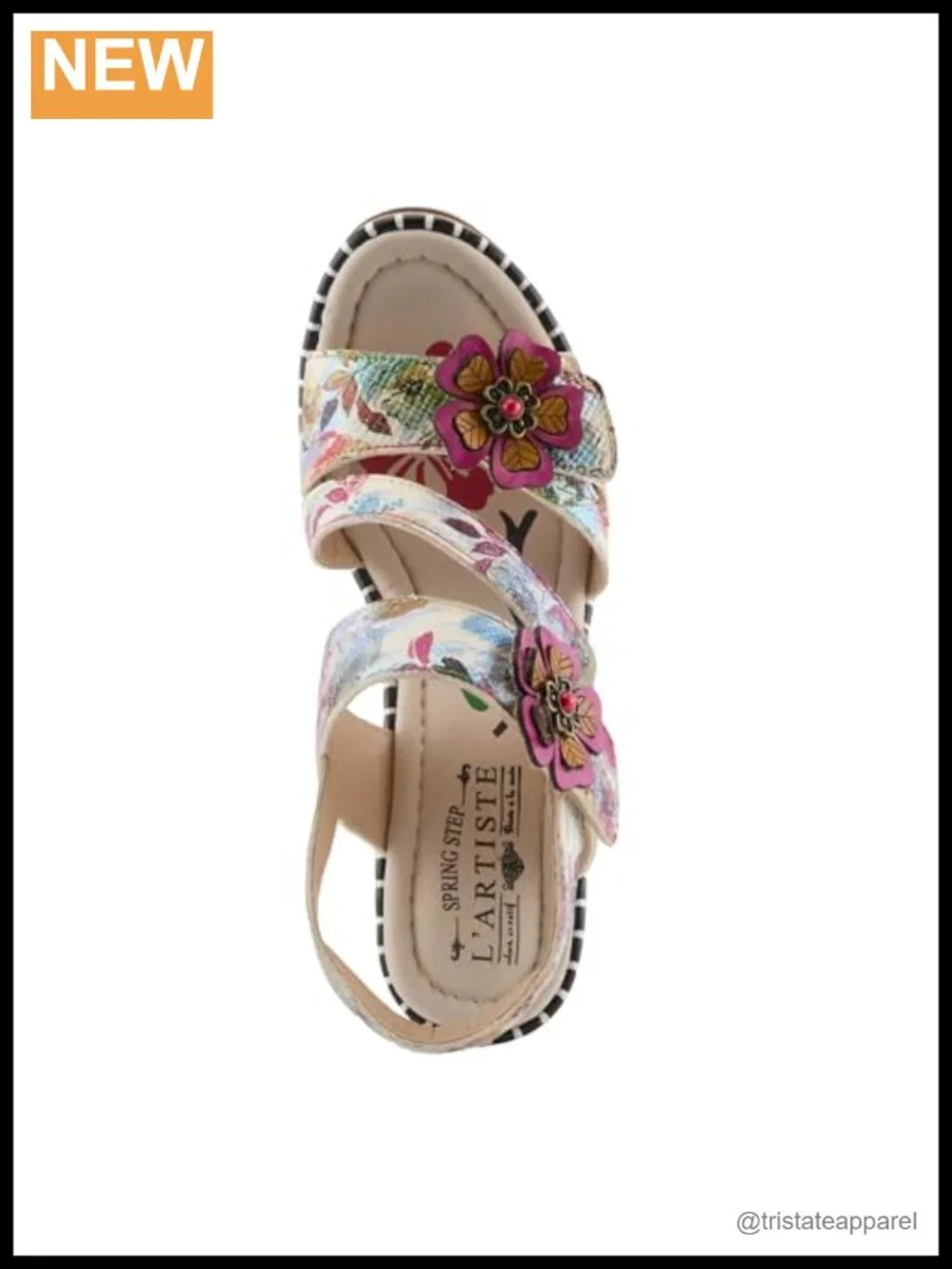 L'Artiste Escapartist Leather Slingback Block Heel Sandals Supportive Comfort